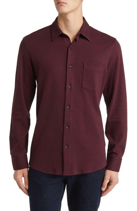 Men's Organic Cotton Wrinkle-Resistant Button Down Long Sleeves Shirt