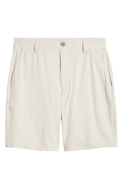 Johnnie-o Fusionn Stretch Nylon Chino Shorts In Stone