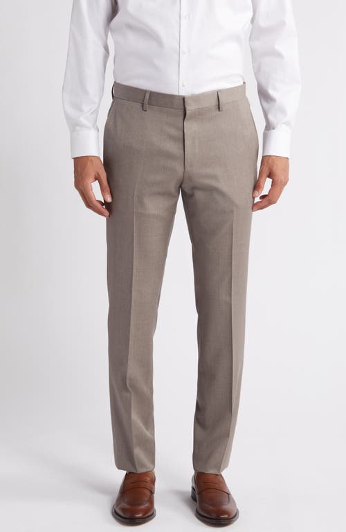 BOSS Genius Slim Fit Wool Suit Pants Light Beige at Nordstrom, X R