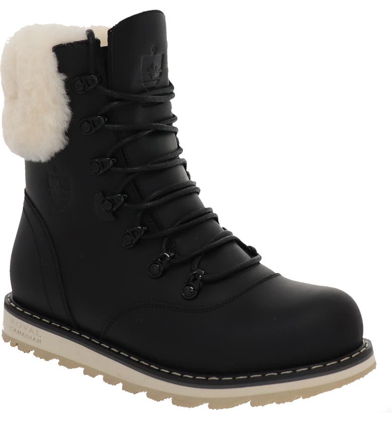 Royal Canadian Cambridge Waterproof Boot with Genuine Shearling Trim ...