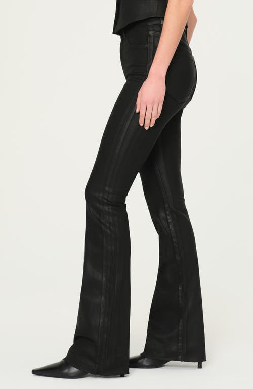 Shop Dl1961 Bridget Instasculpt Coated High Waist Bootcut Jeans In Black Coated