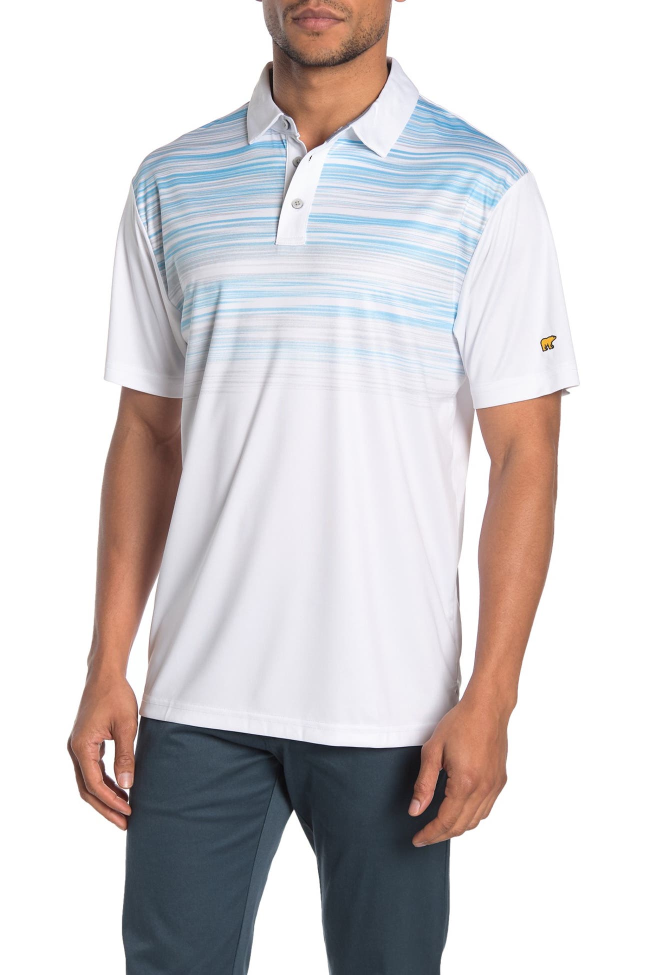 Jack Nicklaus | Rippled Water Print Performance Polo | Nordstrom Rack
