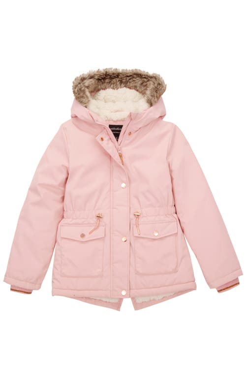 Rokka&rolla Kids' Cozy Fleece-lined Parka In Pink