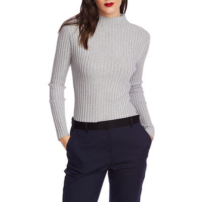 Court & Rowe Metallic Mock Neck Ribbed Sweater, Metallic