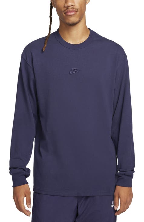 Nike Men's 2022-23 City Edition Los Angeles Lakers Purple Essential Long Sleeve Shirt, Medium