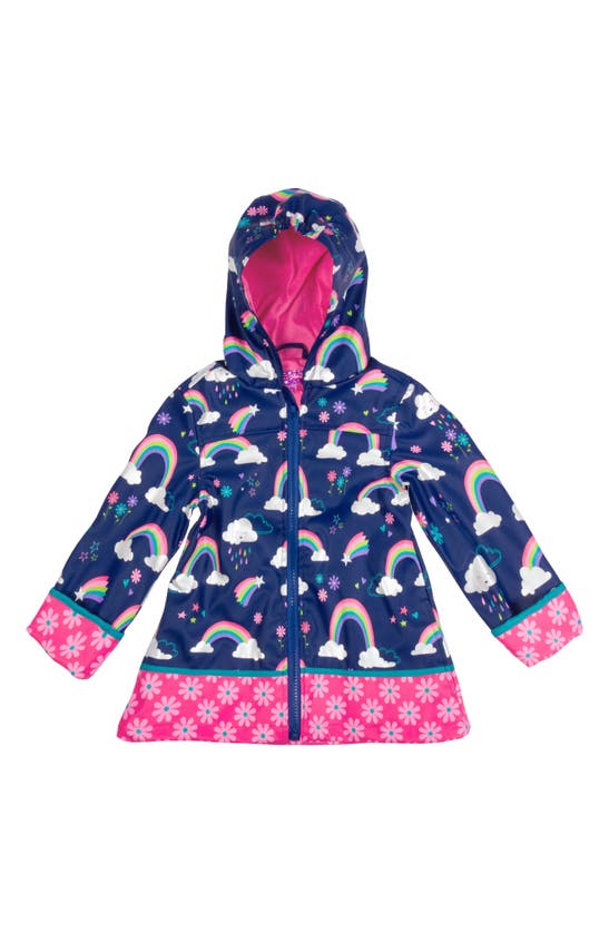 Shop Stephen Joseph Print Raincoat & Umbrella Set In Rainbow