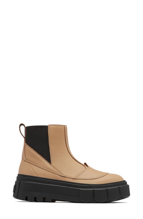 Shop Sorel Caribou X Waterproof Platform Chelsea Boot In Canoe/jet