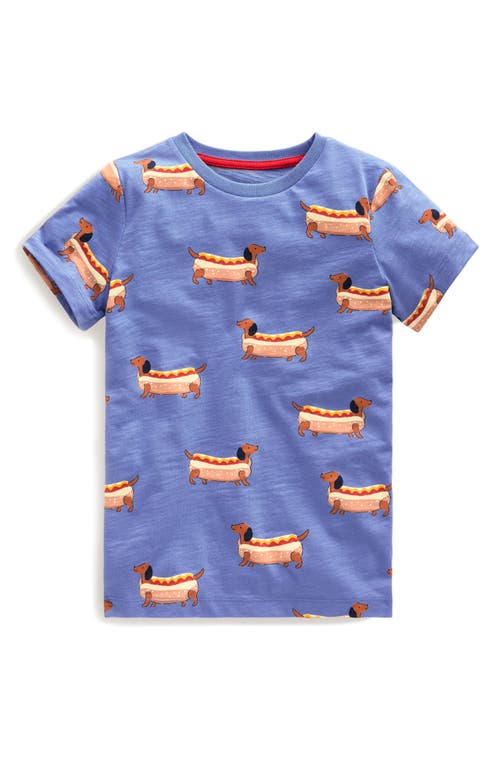 Mini Boden Kids' Print Cotton T-Shirt Surf Blue Hot Dog at Nordstrom,