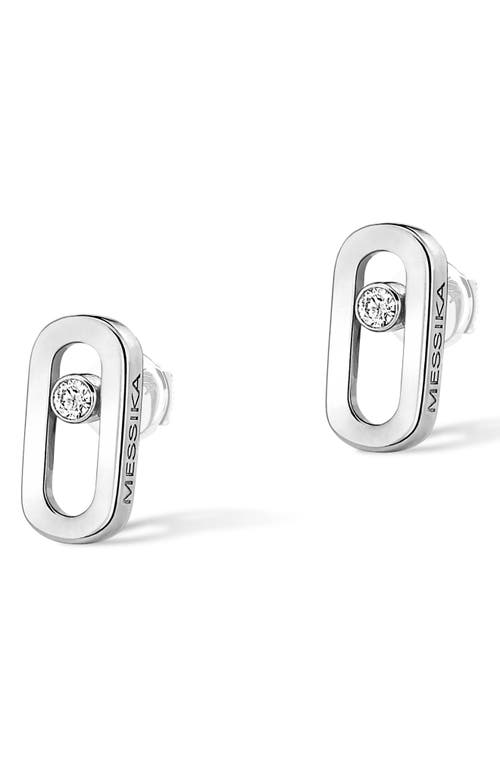 Messika Move Uno Diamond Post Earrings in White Gold at Nordstrom