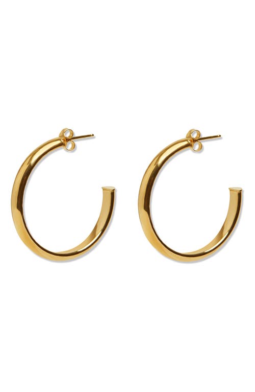 Shop Argento Vivo Sterling Silver Hoop Earrings In Gold