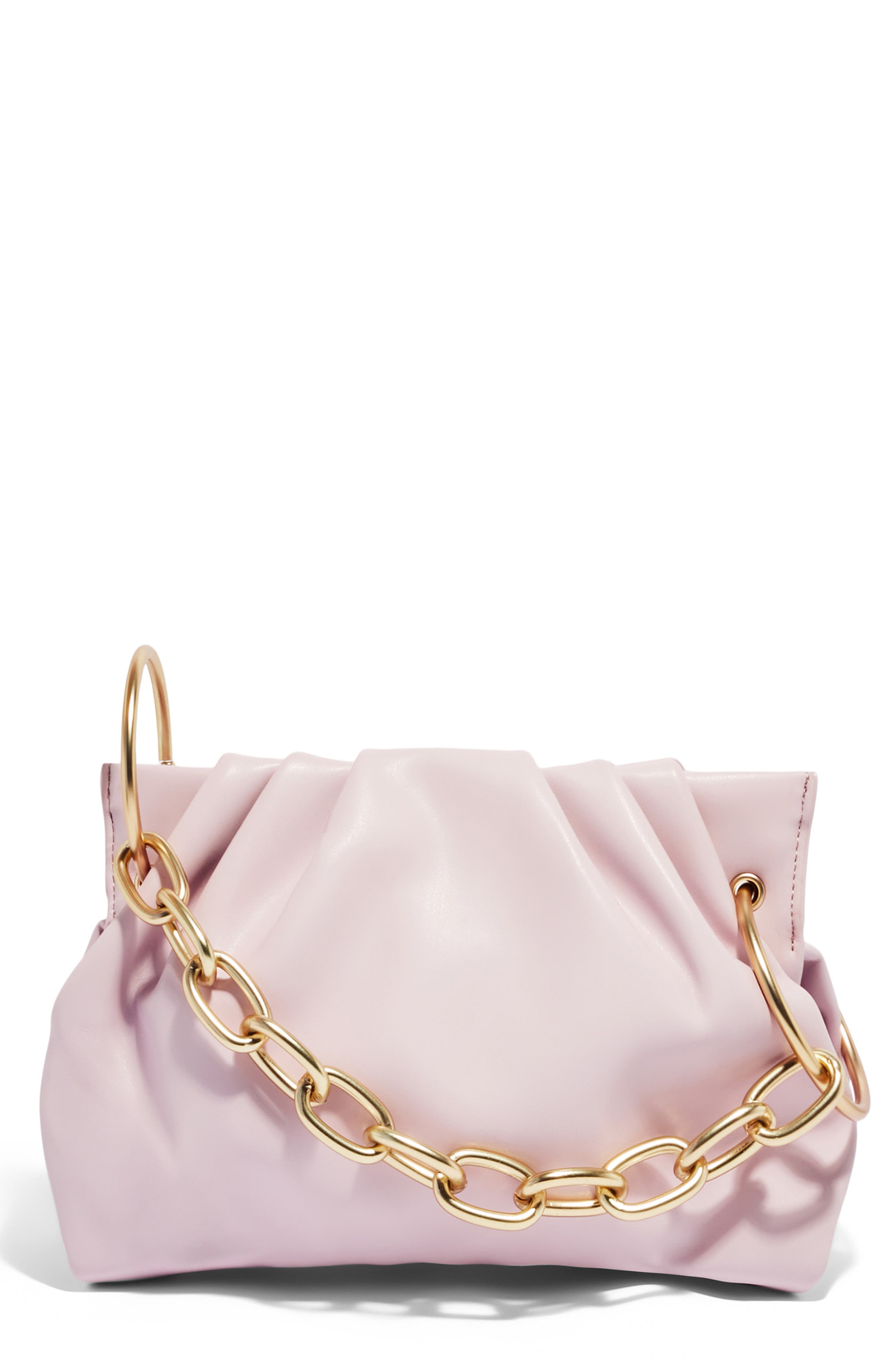 pink evening clutch