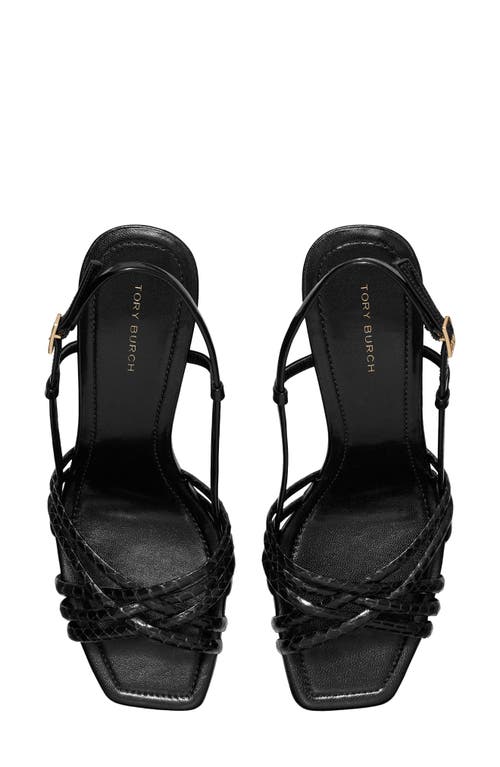 Shop Tory Burch Metallic Wedge Espadrille Sandal In Perfect Black/perfect Black