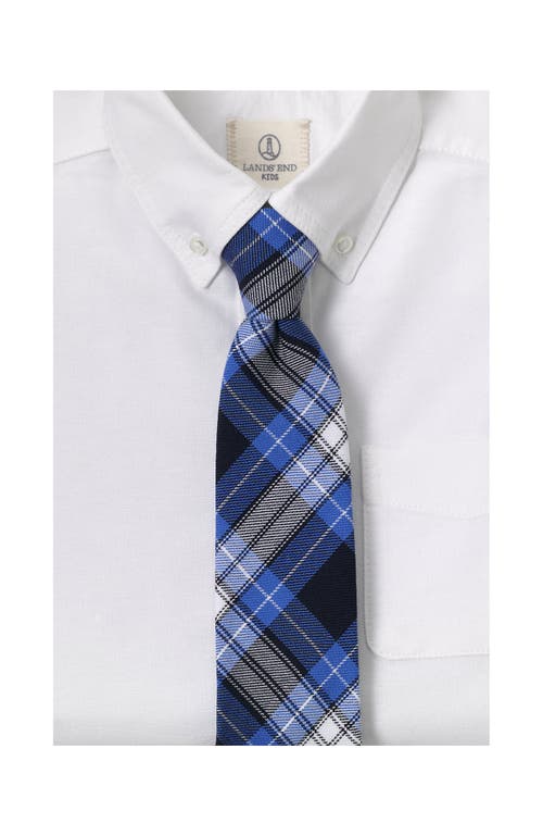 Shop Lands' End School Uniform Adult Plaid To Be Tied Tie In Clear Blue Plaid