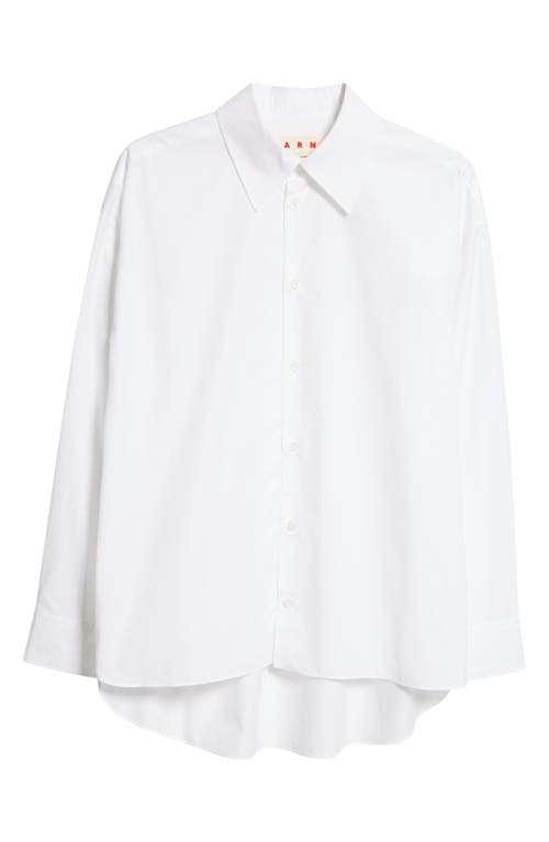 Shop Marni Oversize Button-up Shirt In Lily White