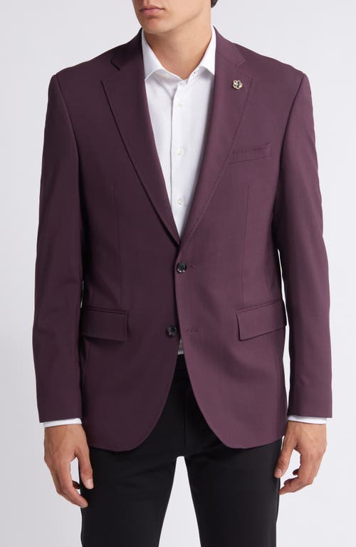 Shop Ted Baker London Jay Slim Fit Stretch Wool Sport Coat In Burgundy