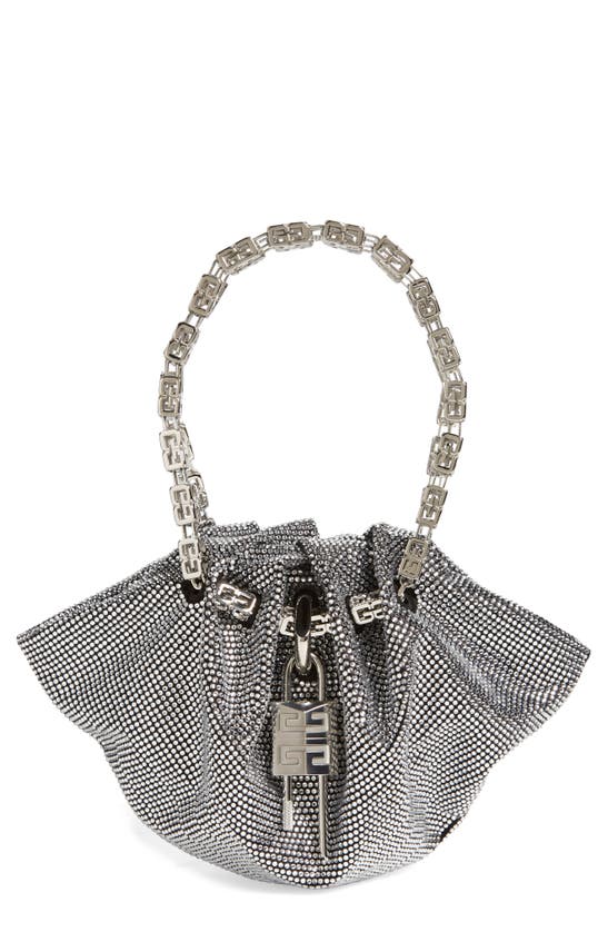 Givenchy Kenny Mini Crystal-embellished Shoulder Bag In 001-black