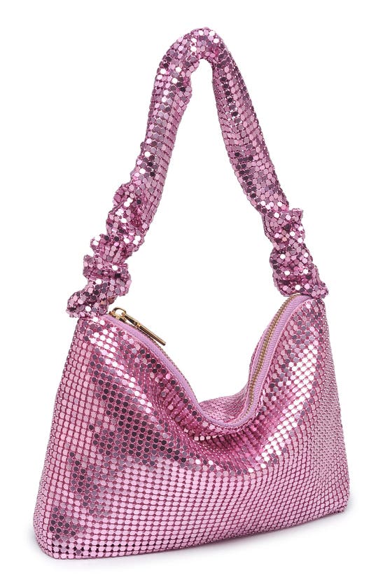 Urban Expressions Handbags Mesh Shoulder Bag In Hot Pink