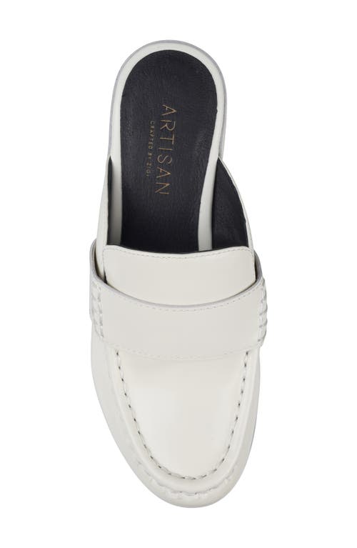 Zigi Artisan Tally Platform Mule In Cream Leather