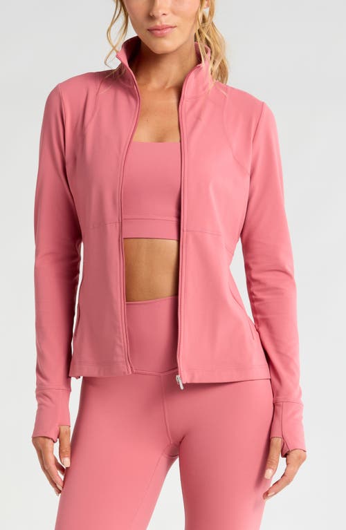 Shop Zella Studio Luxe Performance Jacket In Pink Mauve