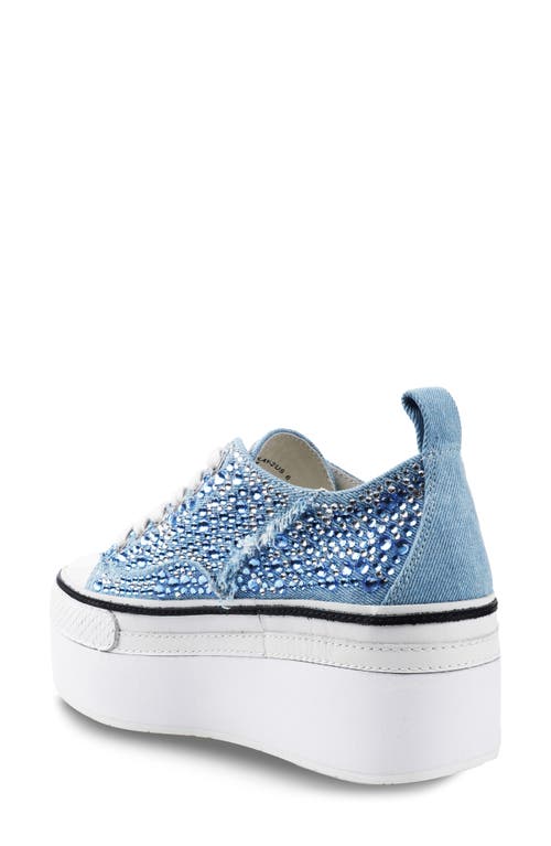 Shop Zigi Koralay Embellished Platform Sneaker In Blue/multi