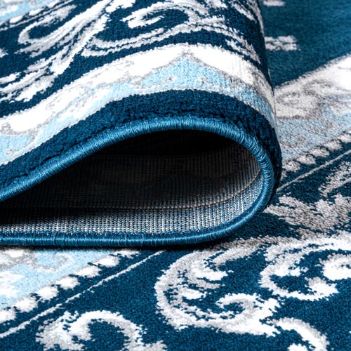 Jonathan Y Acanthus French Border Area Rug In Navy/blue