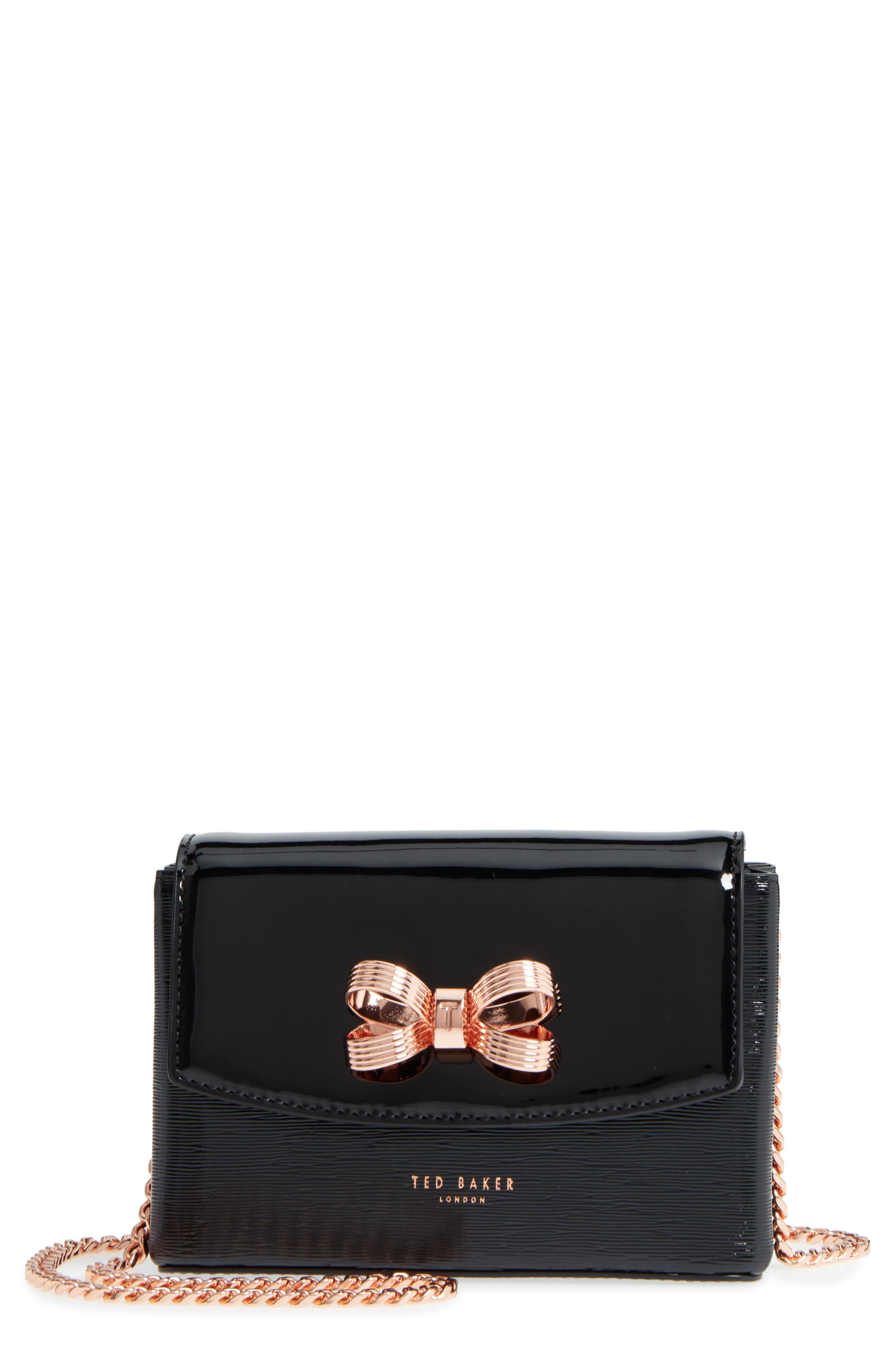 Ted Baker London Loopa Bow Mini Leather Crossbody Bag Nordstrom