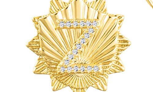 Adornia Initial Cz Pendant Toggle Necklace In Gold-z