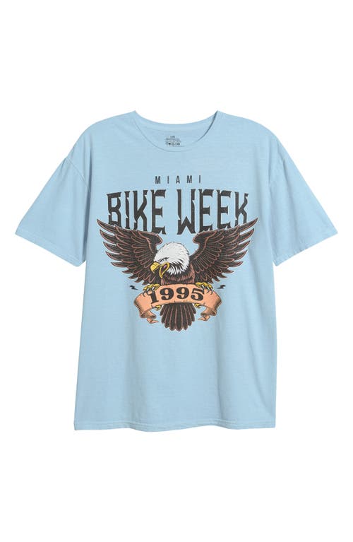 Shop Philcos Miami Bike Week Cotton Graphic T-shirt In Blue Pigment