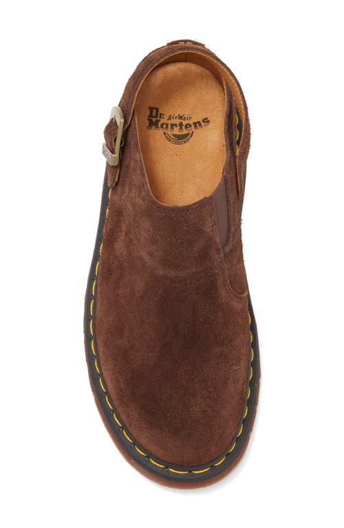 Dr. Martens' Dr. Martens Isham Slingback Clog In Dark Brown Desert Oasis Suede