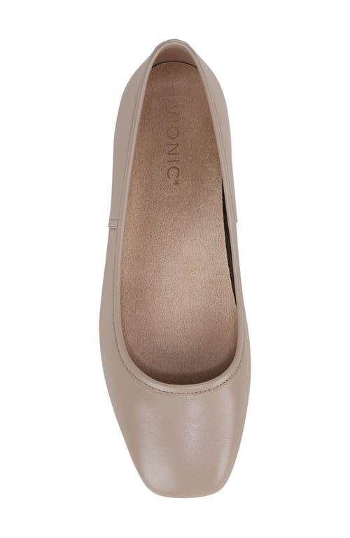 Vionic Orinda Square Toe Flat In Putty
