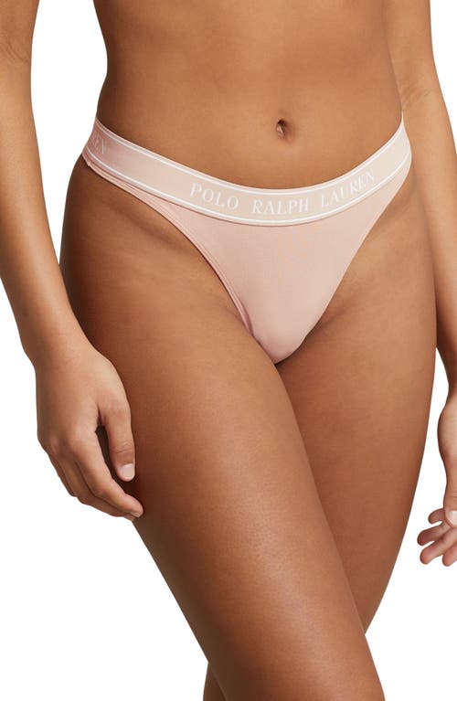 Polo Ralph Lauren Mid Rise Cotton Blend Thong at Nordstrom,