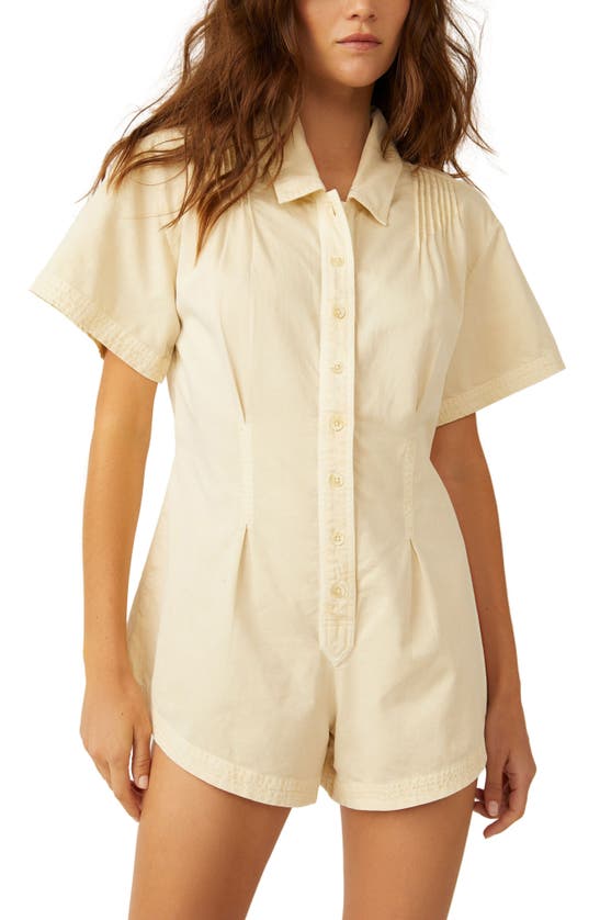 Shop Free People Keep It Crisp Romper In Tofu