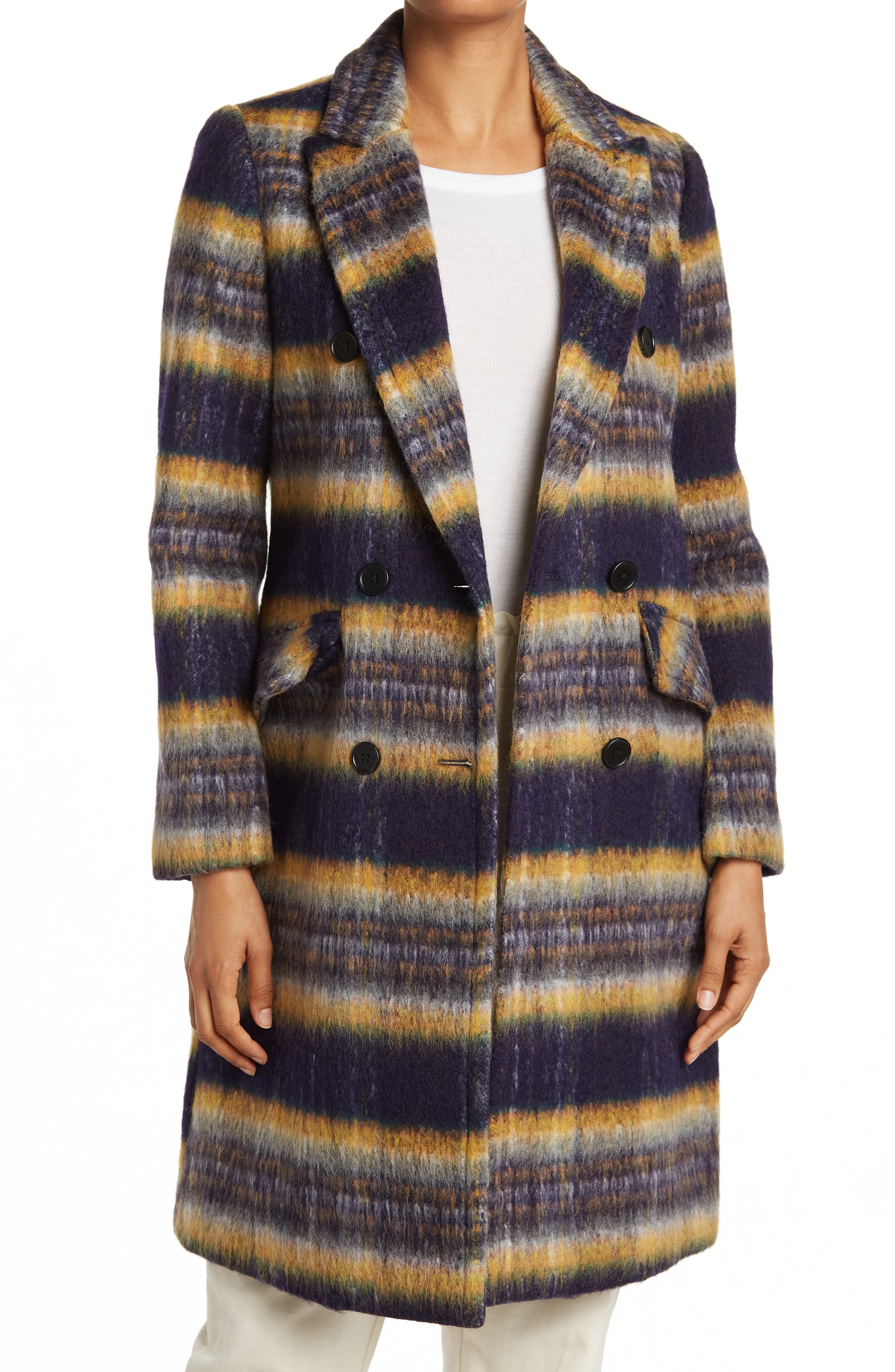 bcbg plaid coat