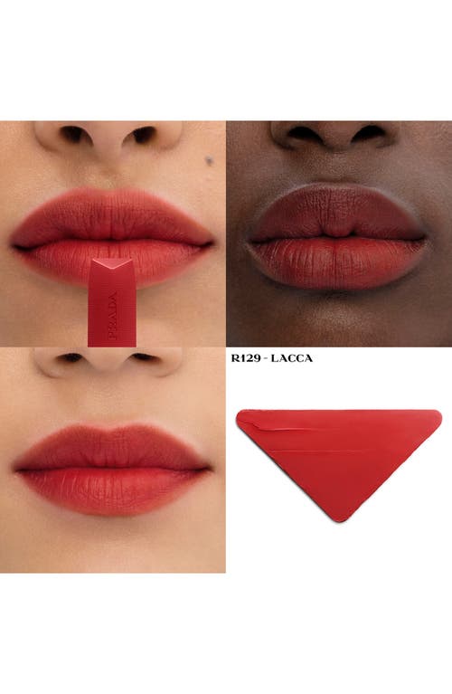 Shop Prada Monochrome Soft Matte Refillable Lipstick In R129 Lacca - True Red