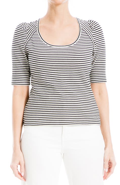 Stripe Scoop Neck T-Shirt