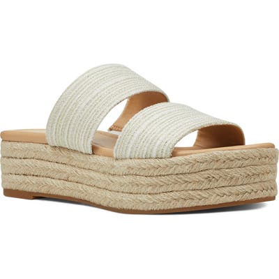 Nine West Isabella Platform Slide Sandal- White