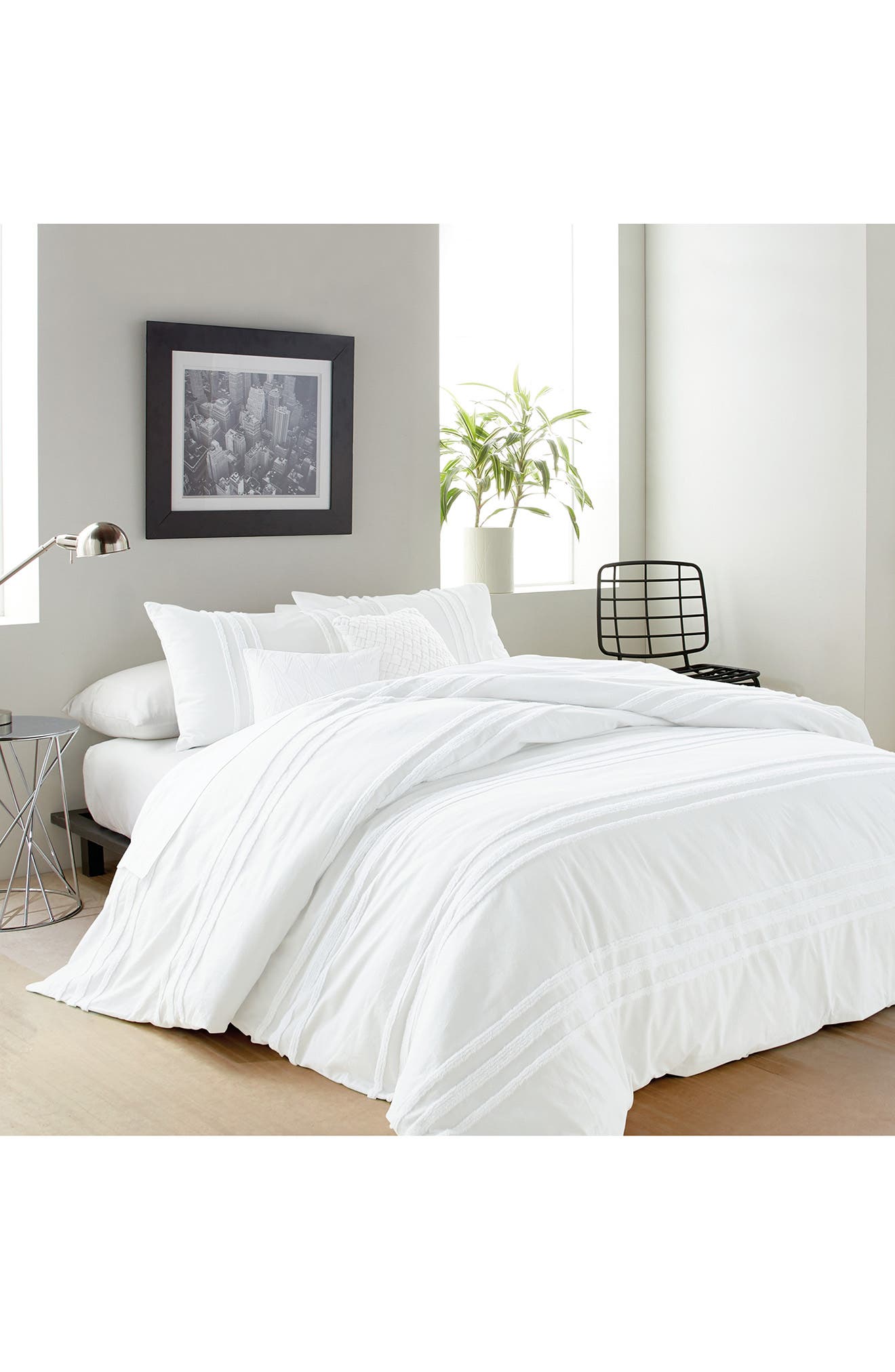DKNY Chenille Stripe Comforter & Shams Set Nordstrom