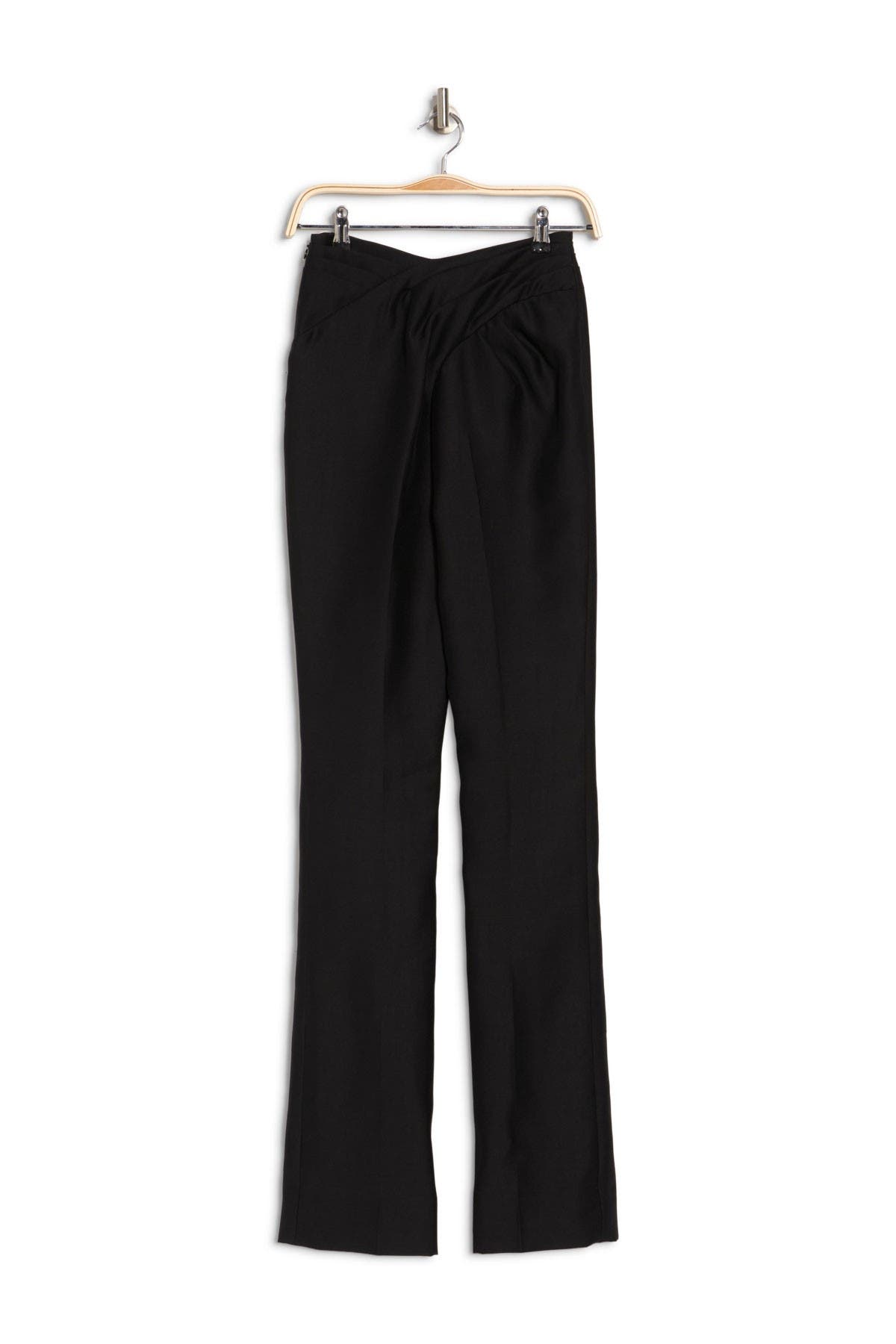 Valentino Ruched Front Wool & Silk Blend Pants In St Nera