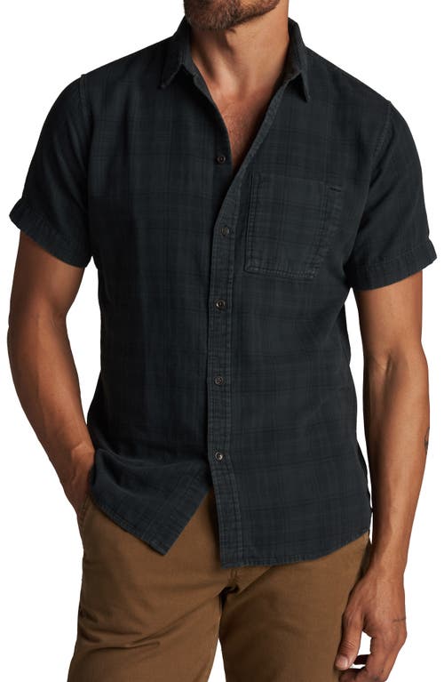 Bray Plaid Short Sleeve Button-Up Shirt in Blackout Plaid