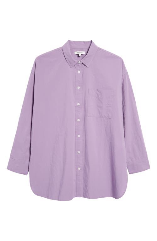 Madewell The Signature Poplin Oversize Button-Up Shirt in Aster Bloom