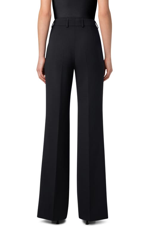 Shop Akris Florine Wide Leg Wool Blend Pants In Black