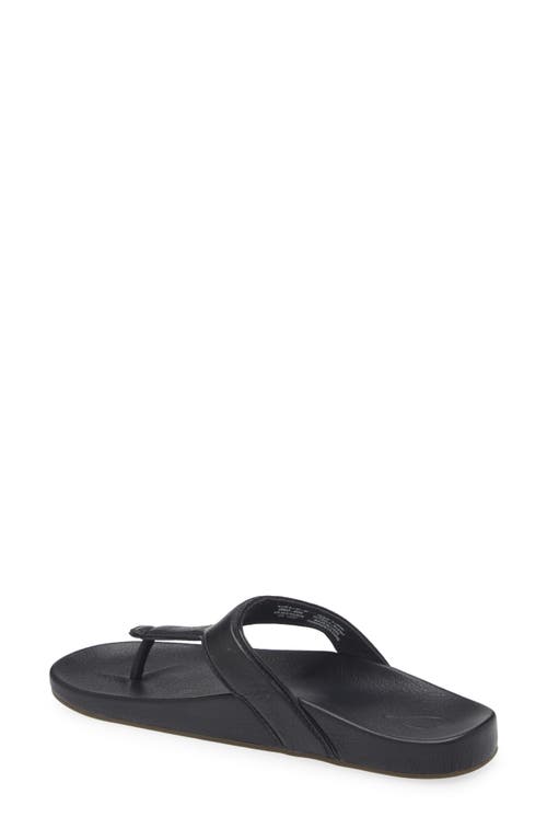 Shop Olukai Kipea Lipi Sandal In Black/black