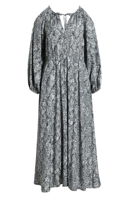 Shop Tommy Bahama Playa Python Long Sleeve Maxi Dress In Shadow