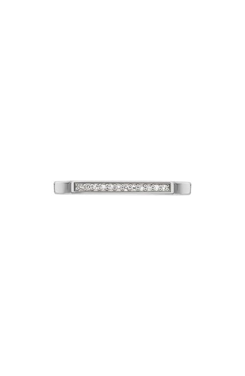 Monica Vinader Signature Thin Diamond Ring In Silver/diamond