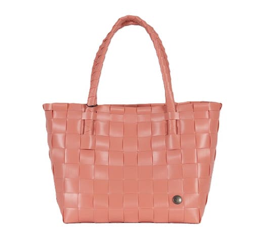 Handed By Paris Recycled Plastic Tote Bag In Soft Coral