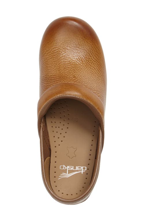 Shop Dansko Professional Clog In Honey Distressed Leather