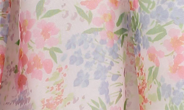Pastourelle By Pippa & Julie Kids' Floral Ruffle Sleeve Dress In Pink