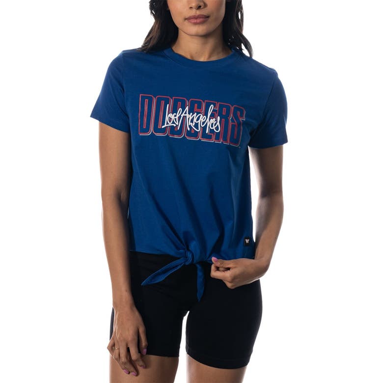 The Wild Collective Royal Los Angeles Dodgers Twist Front T-shirt
