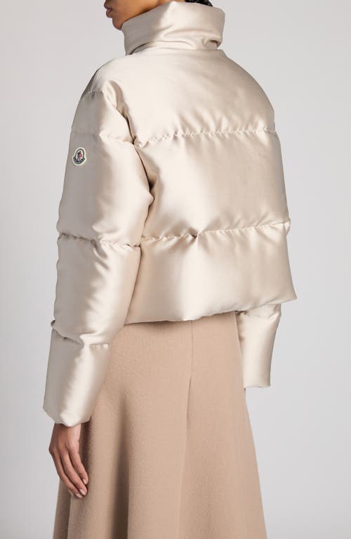 Moncler Bonnelles Quilted Down Jacket In Beige