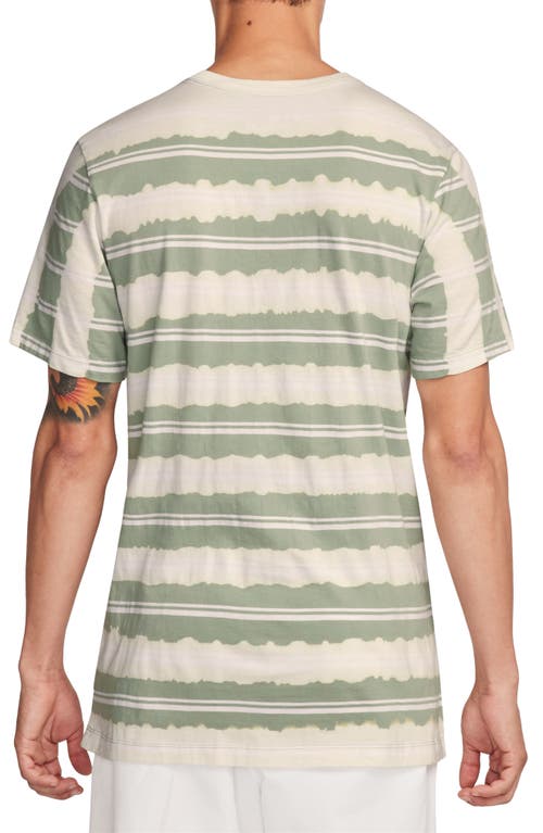 Shop Nike Club Stripe T-shirt In Jade Horizon